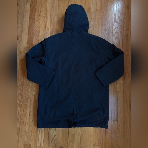 Garnet Hill Black Cream 2-in-1 Sherpa Lined Winter Coat - Picture 3 of 9